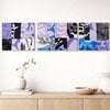 Houten kaart met monotype collage