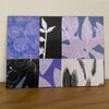 Houten kaart met monotype collage