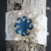 Ijsbloemen & Winter, peyote armband met winterster design
