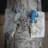 Ijsbloemen & Winter, peyote armband met winterster design
