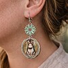 Karaktervol & Ambachtelijk, keramieken konijnenoorbellen met kralen voor het voorjaar