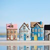 Keramieken Huisje met Bloemetjes