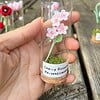 Micro gehaakte kersenbloesem broche