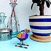 Kleine Vogel - Handgeschilderd Kleurrijk Beeldje