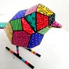 Kleine Vogel - Handgeschilderd Kleurrijk Beeldje