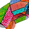 Kleurrijke Origami Teckel – Uniek handgeschilderd duurzaam kunstobject