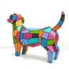 Kleurrijke Origami Teckel – Uniek handgeschilderd duurzaam kunstobject