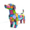 Kleurrijke Origami Teckel – Uniek handgeschilderd duurzaam kunstobject