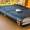 Leren notebook A5 met goudvergulde bedels