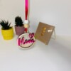 Liefdevol Mom Cadeau – Laser Gesneden Autohanger met Details
