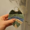 Macrame blad sleutelhanger