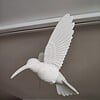 Magnetic hummingbird window art - White