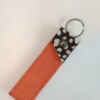 Panterprint sleutelhanger van leer , keyring