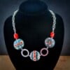 Retro & Radiant, statement ketting met handgemaakte glaskralen
