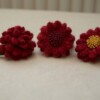 Set 3x elastieken bloemen neutraal (wol en kunstleer in diverse kleuren)