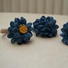 Set 3x elastieken bloemen neutraal (wol en kunstleer in diverse kleuren)