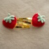 Set haarspelden Aardbei (goud, 4cm)