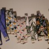 Sleutelhanger | polssleutelhanger | handgemaakt | print | groen, wit | Atelier 904