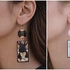 Speels & Verhalend, Limited Edition Konijnen Oorbellen in Zwart en Wit, Perfect voor Pasen