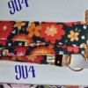 Telefoonkoord handgemaakt | kleurrijk antraciet bloemen | stoffen telefoonkoord | Atelier 904