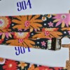 Telefoonkoord handgemaakt | kleurrijk antraciet bloemen | stoffen telefoonkoord | Atelier 904