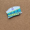 Telefoonkoord handgemaakt | retro | kleurrijk | blauw, lime groen | stoffen telefoonkoord | Atelier 904