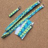 Telefoonkoord handgemaakt | retro | kleurrijk | blauw, lime groen | stoffen telefoonkoord | Atelier 904