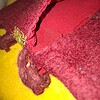 ✨ Unieke handgemaakte vilten schoudertas – dieprood/bordeaux ✨