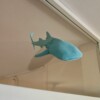 Whaleshark window art - Ocean blue