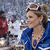 Wintersport & Ontspanning, handgemaakte sieradenset met ketting en ski oorbellen
