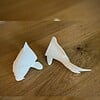 Magnetic Koi fish window art - White