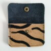 Zebraprint pasjes portemonnee van leer, 2 vakken.