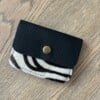 Zebraprint Pasjes portemonnee van leer, 3 vakken.