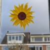 Zonnebloem raamhanger van glas