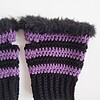 Gehaakte handschoenen - gehaakte vingerloze handschoenen | Zwart en paars