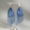 Handgemaakte Japanse Blauwe Veil Oorbellen – S925 Zilver