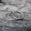 Handgemaakte set sterling zilveren stapelringen (3 stuks)
