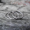 Handgemaakte set sterling zilveren stapelringen (3 stuks)
