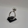 Handgemaakte zilveren ring met elegant balletje
