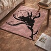 Handgetuft vloerkleed 60x75 cm – Magnolia bloem, lichtroze, 100% wol