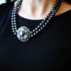 Hematiet ketting met broche