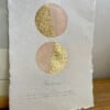 Herinneringsportret met maan van gouden bladmetaal en aquarelverf - A4 of A5 handgeschept papier
