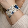Ijsbloemen & Winter, peyote armband met winterster design