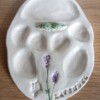 Keramieken schilderspalet Lavendel klein ovaal