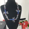 Ketting van glas en lapis lazuli