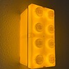 Lego lamp gemaakt van classic bewaarbox - Geel