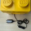Lego lamp gemaakt van classic bewaarbox - Geel