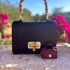 Leren bag charm - sleutelhanger in diverse kleuren