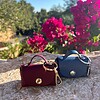 Leren bag charm - sleutelhanger in diverse kleuren