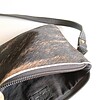 Leren crossbody tas met bruin/zwart koeienprint